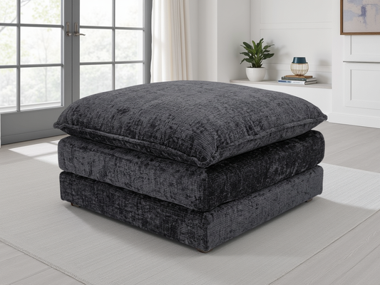 Solaya Sofa Black Footstool